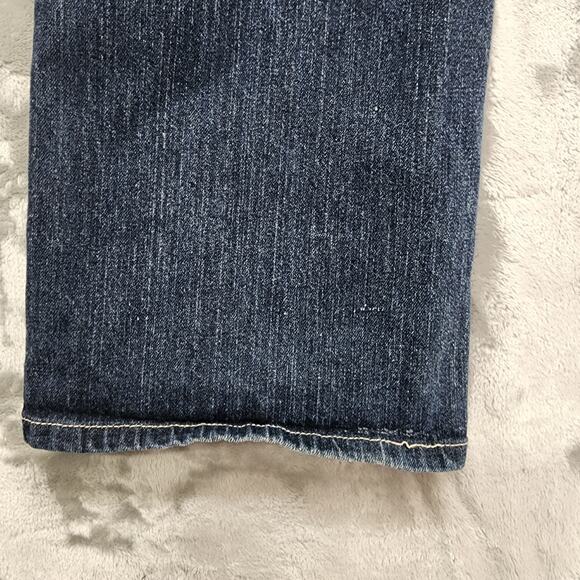 Village Jeans Womens 22 Blue Dark Wash High Rise Bootcut Stretch Denim Casual - Picture 9 of 16